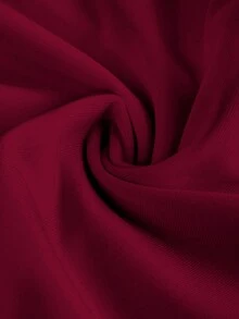 SHEIN Girlism 青少年女孩簡約舒適抓皺下擺抹胸式內衣 - 酒紅色 - 查看 5