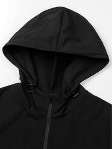 Gym Rark Men's Geometric Print Long Sleeve Zip-Up Hooded Sports Jacket - Black - View 6