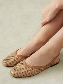 Styleloop Wanita, Paku Willow, Gesper, Sepatu Datar. - Coklat muda - View 10