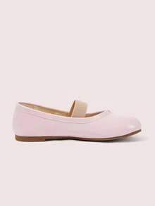 CUCCOO DOLLMOD Women's Ballet Flat Split Toe Tabi Elastic Strap Slip On Solid Color Casual Daily Pink - Barbie powder - View 5