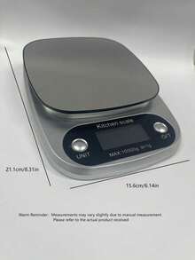 1PC High Precision Stainless Steel Digital Kitchen Scale, Electronic Scale, Precise Baking Household Small Scale, Food Scale, Medication Scale, Coffee Scale, Postal Scale, Kitchen Supplies, Baking Tools - Silver - View 9