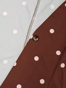 Ceyna Plus Size Women's Classic Retro Polka Dot Vest And Wide Leg Pants Set Summer Holiday Outfits - Brown - View 7