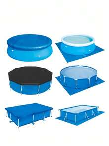 1PC Pool Cover Heavy Duty Dustproof Rainproof Outdoor Ground Sheet Bubble Thermal Insulation Protective Pool Liner For Swimming Pool Summer Winter Outdoor Patio Backyard Garden Pool Accessories - Multicolor - View 2