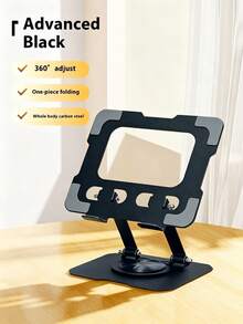 1pc Full Metal 360 Degree Rotatable Tablet Stand Adjustable Anti Slip Universal Holder For Ipad Smartphone Lazy Use Office Desk Travel Portable Phone Support Fashion Electronic Accessory - Multicolor - View 2