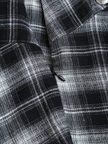 Sweetra Vintage Black And White Plaid Asymmetrical Design Women's Skirt - Black and White - View 4
