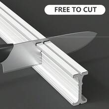 1 Set - Flexible Bendable Ceiling Curtain TrackInstallation Track With Curtain Track System, Room Divider, Curtain Rod, RV Ceiling Curtain Track, White - white - View 7