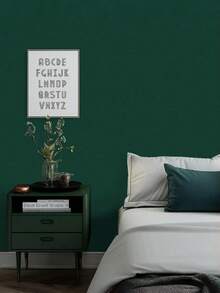 1 Roll Dark Green Self-Adhesive Wallpaper, Waterproof Vinyl Peel & Stick, Matte Thick Durable Removable, For Living Room, Cabinet, Kitchen, Bedroom, Furniture, DIY Home Decor, Easy Install, Instant Room Refresh - Dark Green - View 4