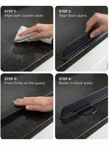Silicone Sink Splash Guard Kitchen Sink Basin Splash Blocker Countertop Water Barrier Water Blocker For Lab Sink Vegetable Basin Dishwasher Restaurant Bathroom Rv Waterproof Cover Kitchen Utensils Essentials Home Essentials - one-size - View 9