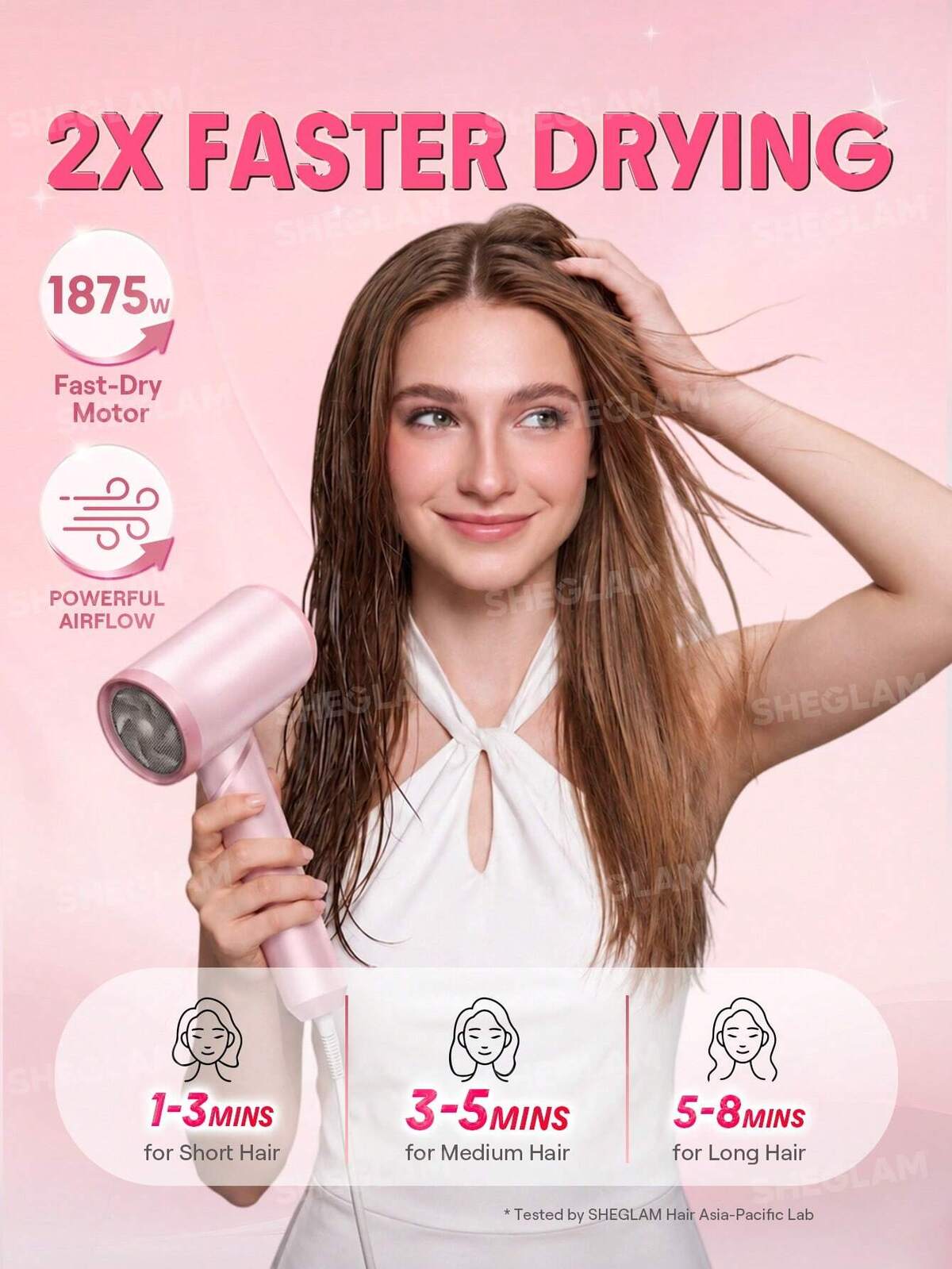 Blowout Bliss Triple Threat Hair Dryer,60 Million Ionic Foldable Hair Dryer With Diffuser,Concentrator & Comb Nozzle,4-Level Temp & 2X Faster Drying,1875W Fast-Dry Motor & Powerful Airflow,Eliminate Frizz & Damage,Boost Shine Style All Hair Types,Universal Voltage For Home Travel Salon