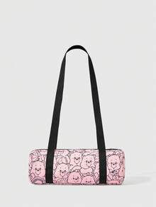 SHEIN X Care Bears 1件多功能字母與卡通圖案單肩包，適合大學生、正式場合、派對及日常出遊 - 杏色 - 查看 4