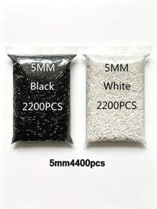 MINKOJA 2.6mm/5mm Black & White 3D Pixel Fuse Beads Toy, Suitable For Handcraft, Decoration And DIY Puzzle Making.Mixed‑Color Beans, Color System Is Not Fixed, Random Delivery. Please Do Not Purchase If You Mind. - Multicolor - View 12