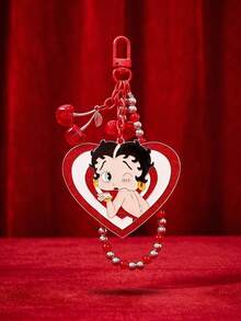 Betty Boop X Joivida 金屬合金包包吊飾與掛飾，適合禮物、錢包、背包、汽車裝飾、派對、節慶及情人節 - 彩色 - 查看 1