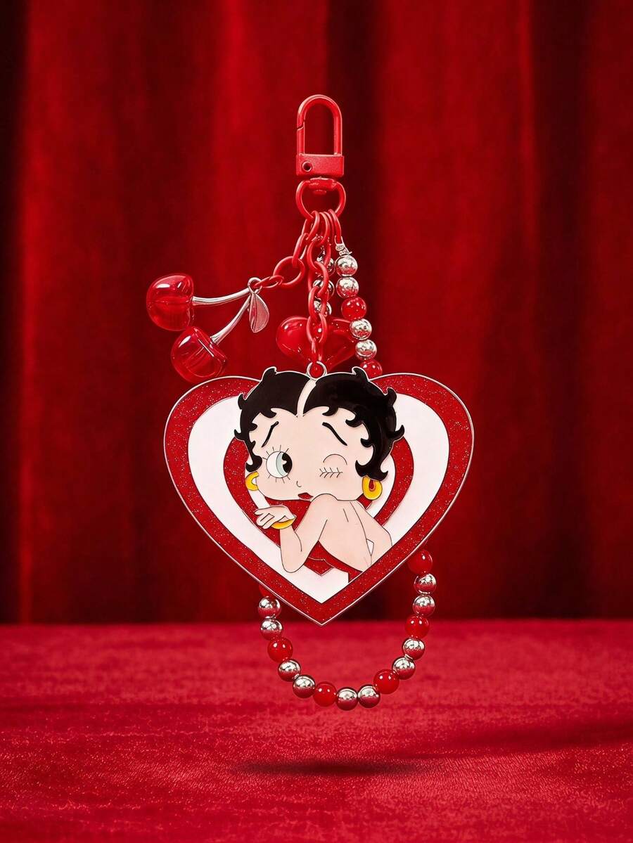 Betty Boop X Joivida 金屬合金包包吊飾與掛飾,適合禮物、錢包、背包、汽車裝飾、派對、節慶及情人節 - 彩色 - 查看 1