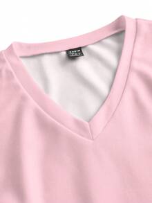 PopScrub 3D Floral Pink Casual Minimalist Scrub Top - Multicolor - View 4