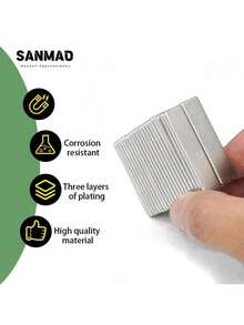 5/10/30pcs Industrial Grade Square Magnet Multi-Pack With Rustproof Coating Workshop Tool Fixing Magnet Block Metal Equipment Maintenance Positioning Sticker Door And Window Safety - silver - View 4