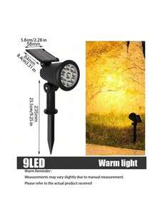 Outdoor Waterproof Solar Light, Dual-Use Spotlight, Ip65 Waterproof Led Light, Solar Garden Light, Zero Electricity Cost, Suitable For Courtyards, Gardens, Camping, Home Decoration, A Gift For Parents And Friends - black - View 17