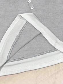 IslaSuriya 1 buah Kaos Wanita Lengan Panjang Slim Fit 2 in 1 - Grey - View 4