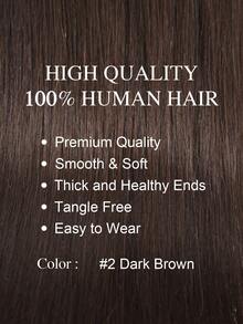 50g 50 Strands Micro Link Tip Hair Extensions 100% Real Human Hair, 16-24 Inch , Invisible Remy Cold Fusion Micro Link Tip Hair Extensions, #2 Dark Brown ,Long Straight Texture, Cold Fusion Installation, Buildable Fullness, Cosplay, Special Events - S2 - View 3