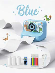 JMMO Kids Instant Print Camera, 1080P HD Digital Camera With Thermal Printer, Dual Lens Selfie Camera Toy For Boys Girls, Educational Kids Camera With Dinosaur/Unicorn Design - Multicolor - View 13