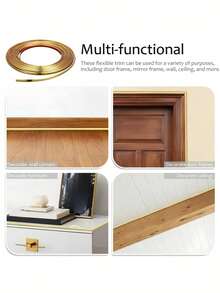 5/10m Self Adhesive Flexible D Shape Trim Wall Edge Corner Protector Baseboard Molding No Drill Cuttable For Home Office Window Door Frame Christmas Holiday Gift Idea Must Haves - multicolor - View 14