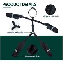 Dog Suspender Boots, Anti-Slip Anti-Fall Anti-Water Dog Shoes Leg Protector, For Small/Medium/Large Dogs Paw Protection, Adjustable Pet Outdoor Walking Shoes - Black - View 5