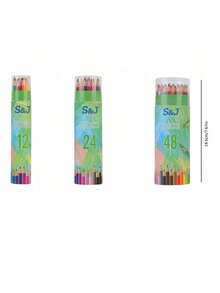 1SET Pencils (12/24/48 Pieces) For Sketching Doodling And Drawing Tools Office And School Supplies Artistic Painting Perfect Gift For Back To School - Multicolor - View 3