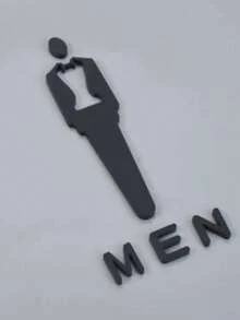 1pc Acrylic Toilet Sign With 3D Male & Female Symbols, Office & Public Restroom Indication Plaque Best Gifts Birthday Graduation - multicolor - View 23