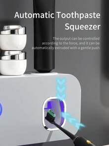 Teckwe Disinfektor Sikat Gigi Elektrik dengan Sensor Pintar, Sterilisasi UV, Pengeringan Udara, Dudukan Sikat Gigi Dinding Tanpa Pengeboran, dan Dispenser Pasta Gigi Otomatis - MultiWarna - View 3