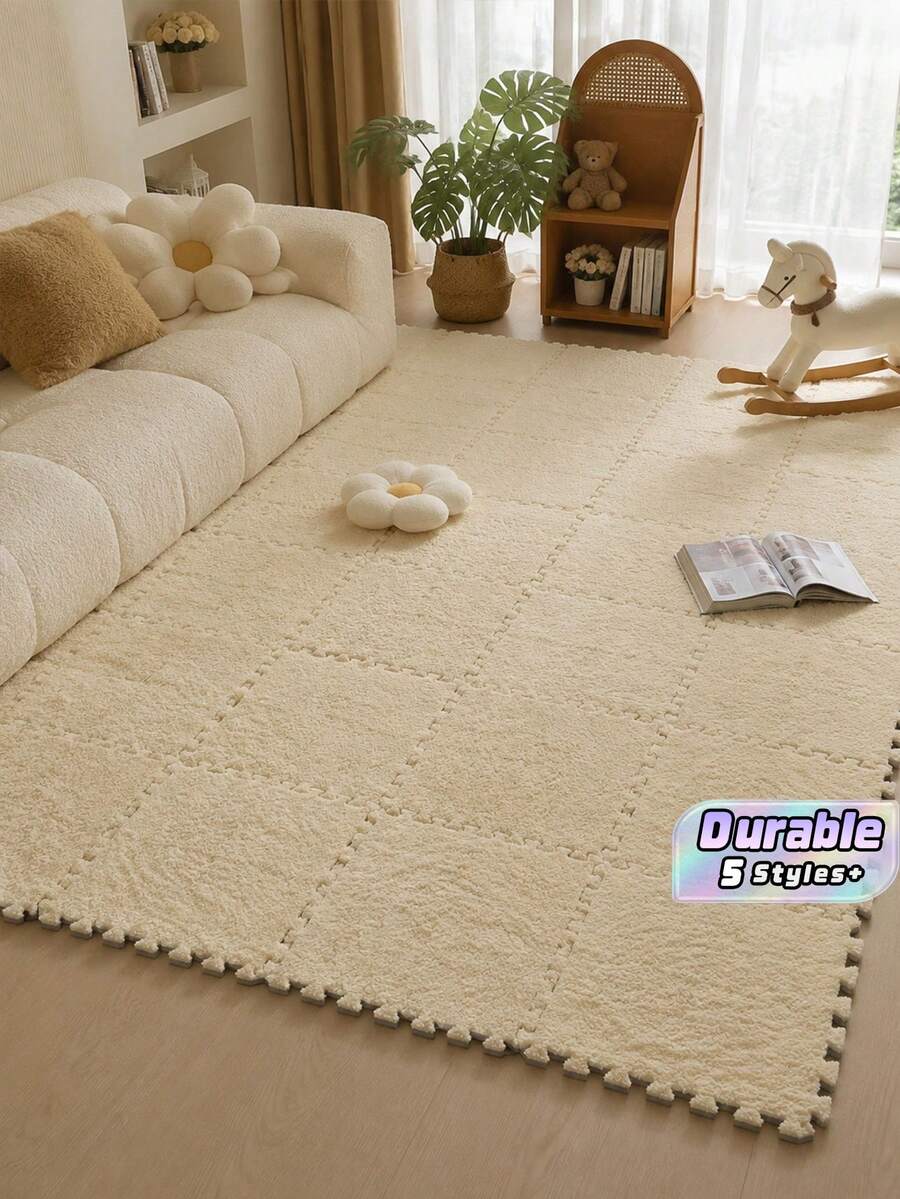 2/6/10/20/50pcs Spliced Floor Mats, Modern Minimalist Interlocking Foam Mats, Non-Slip And Easy-To-Clean Interlocking Carpets, Stain-Resistant Spliced Floor Mats, Suitable For Home Floor Decoration In Living Rooms - multicolor - View 1