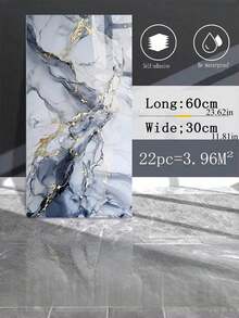 22Pcs 30Pcs 3D Marble Ceramic Tile Wall Sticker Thick Self Adhesive PVC Wall Panel Strong Backing Waterproof Peel And Stick For Kitchen Bathroom Living Room Splashback Renovation Home Decor Removable Wallpaper - multicolor - View 17