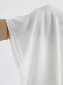 INAWLY 女款休閒不對稱肩上衣，白色，時尚夏季，性感，街頭風，女款T恤 - 彩色 - 查看 8