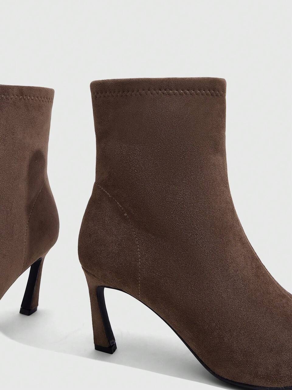 CUCCOO SZL Pointed Toe Suede Thin Heel Elastic High Heel Commuter Women's Boots Versatile Daily