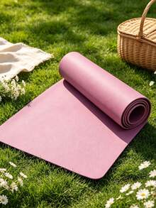 1 tấm thảm yoga EVA 173*61*0.3cm màu trơn, thảm sàn tập Pilates, phù hợp cho yoga, Pilates, tập plank - Hồng - Xem 5