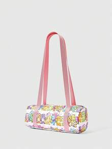 SHEIN X Care Bears 1件多功能字母與卡通圖案單肩包，適合大學生、正式場合、派對及日常出遊 - 彩 - 查看 3