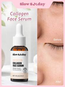 Slow Sunday Collagen Face Serum, Facial Exfoliation, Smooth Skin, Pore Minimizing, Minimizing Smooth & Blur Primer, Suitable For Summer & Autumn, Y2K, Back To School - Clear - View 1