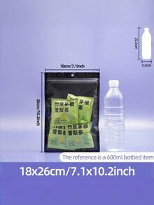 50入彩色鋁箔熱封袋，適用珠寶、糖果、食品儲存，派對必備包裝配件 - 黑色 - 查看 8