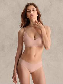 EverLounge Conjunto de 6 peças de lingerie feminina simples em cores puras de sutiã e calcinha - Multicolorido - Visão 4