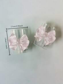 2PCS Plastic Shock-Resistant Data Cable Protector, Pink Bow Pattern, Cute Fashionable Charging Sleeve, Suitable For Daily Use, Travel, And Gift Giving. - multicolor - View 14