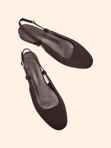 CUCCOO BASICS Women's Shoes Spring And Summer Simple Classic Woven Material Round Toe Short Heel Shoes Suitable For Commuting Dating Parties Parties - Brown - View 4