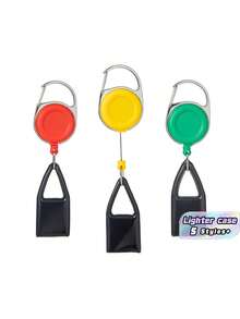 Retractable Lighter Clip Featuring A Compact, Soft Rubber Sleeve (17mm); Suitable For Lighters, Pens, Lipsticks, And More. - Multicolor - View 4