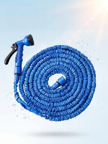 Retractable Garden Hose, Durable Waterproof Hose, Magic Garden Water Pipe With Triple Retractable Function, Equipped With Spray Gun And Seven Function Adjustment Devices - Blue - View 4