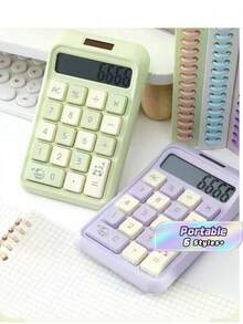 1pc Stylish Goddess-Inspired Dopamine Calculator, 8-Digit Soft Buttons, Suitable For Portable Financial/Accounting Use,School Supplies,Back To School - Single Piece - View 1