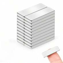 5/10/30pcs Industrial Grade Square Magnet Multi-Pack With Rustproof Coating Workshop Tool Fixing Magnet Block Metal Equipment Maintenance Positioning Sticker Door And Window Safety - silver - View 3