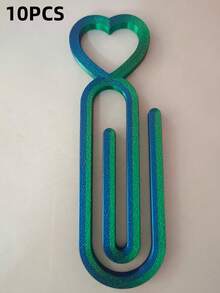 1/2/4/5/10 piezas Clips de lienzo para pintura de diamantes 5D con forma de corazón, pinzas de fijación y posicionamiento de lienzo, herramientas DIY de bordado de strass cuadradas y redondas hechas a mano - Azul-verde - Ver 10