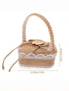 1PC Elegant Fabric Creative Ring Holder Basket Jewelry Storage Display Tray For Wedding Proposal Engagement Couple Bride Bridesmaid Gift Home Decor Organizer - Multicolor - View 3