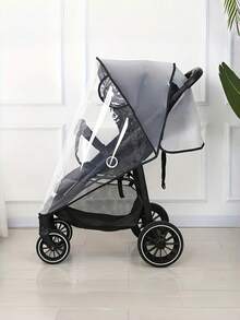 Stroller Weather Cover Universal Rain Shield Waterproof Windproof Snow Dust Protector Thick Durable With Clear Breathable Mesh - Extended Full-coverage Model - View 2