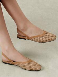 Styleloop Wanita, Paku Willow, Gesper, Sepatu Datar. - Coklat muda - View 7