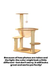 1PC Multi Tier Compact Cat Tree Tower With Space Capsule Cat Condo Scratching Posts Jump Platforms Sisal Wrapped Stable Durable Indoor Cat Activity Furniture Play House For Small Medium Cats - Multicolor - View 7