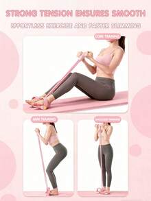 1 Pita Resistensi Kaki Warna Kontras Baru 4 Tabung Tali Bantu Yoga Latihan Sit Up Peregangan Kaki Pita Elastis untuk Otot Perut dan Lengan Kebugaran Kapan Saja Di Mana Saja Hadiah Aksesori Olahraga yang Wajib Dimiliki - MultiWarna - View 4