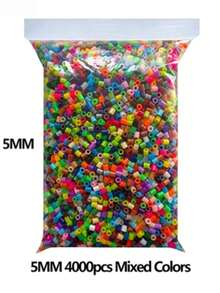 MINKOJA 2.6mm/5mm Black & White 3D Pixel Fuse Beads Toy, Suitable For Handcraft, Decoration And DIY Puzzle Making.Mixed‑Color Beans, Color System Is Not Fixed, Random Delivery. Please Do Not Purchase If You Mind. - Multicolor - View 7